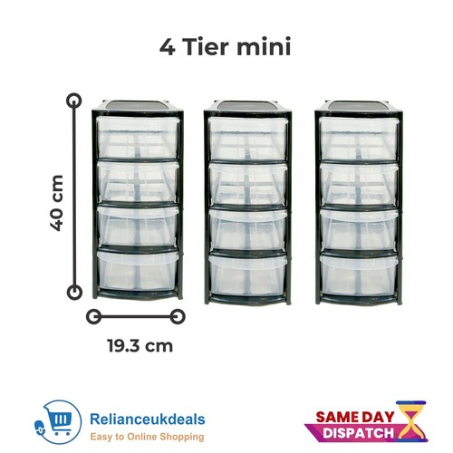 4tier plastic storage drawers - 4tier,