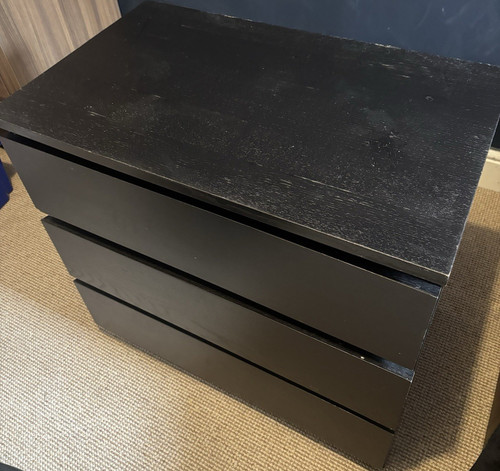 Black drawer chest of - 3,