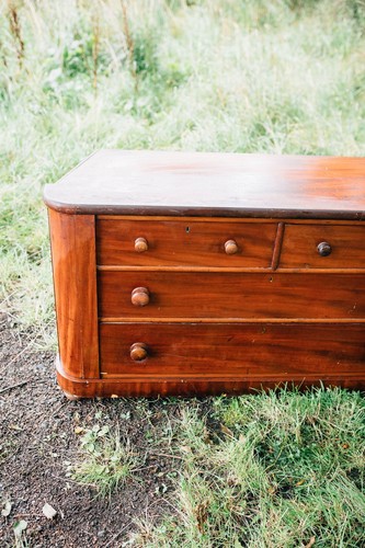 Antique mahogany chest - antique,