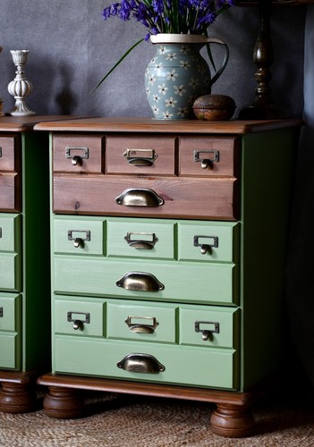 Pine apothecary style bedside - apothecary,
